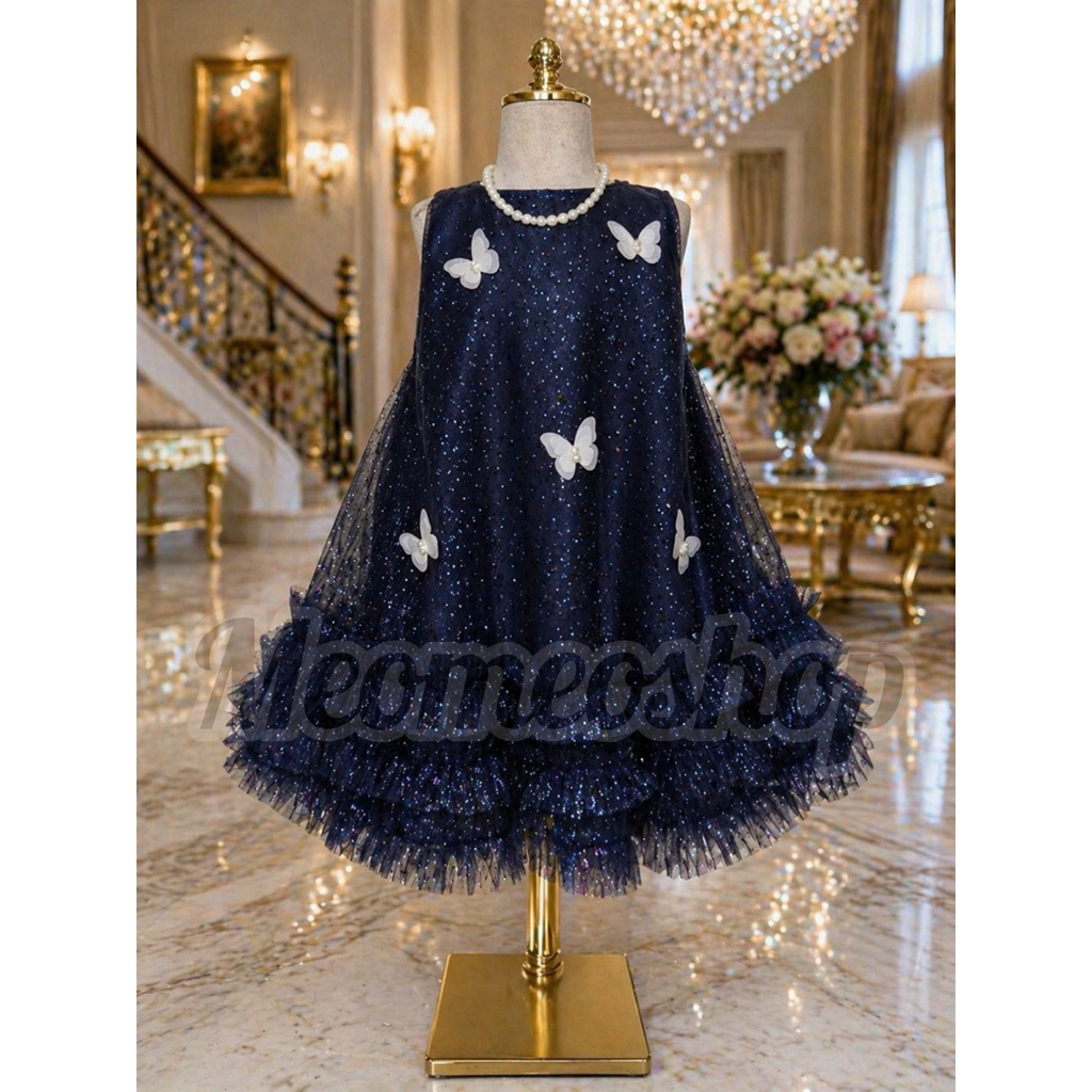 Dress Anak Perempuan Baju Pesta Ulangtahun 7-14Tahun Gaun Natal Kids Umur 1-13 Tahun Dres Ulang Tahu