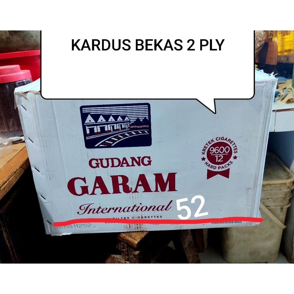 KARDUS BEKAS GUDANG GARAM UKURAN 52 X 37 X 35 cm