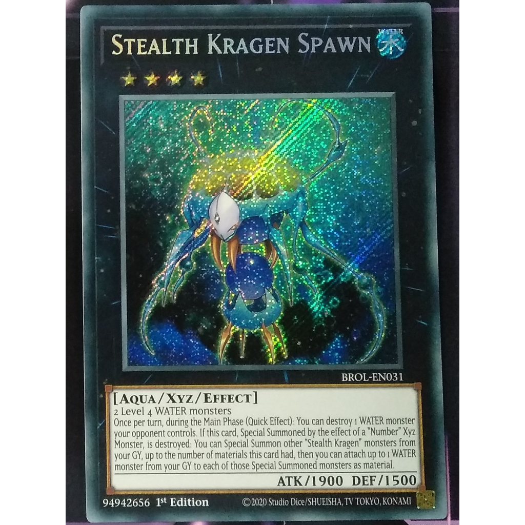YuGiOh - Stealth Kragen Spawn (BROL-EN031) - Secret Rare - Monster Card - Trading Card Game ORIGINAL