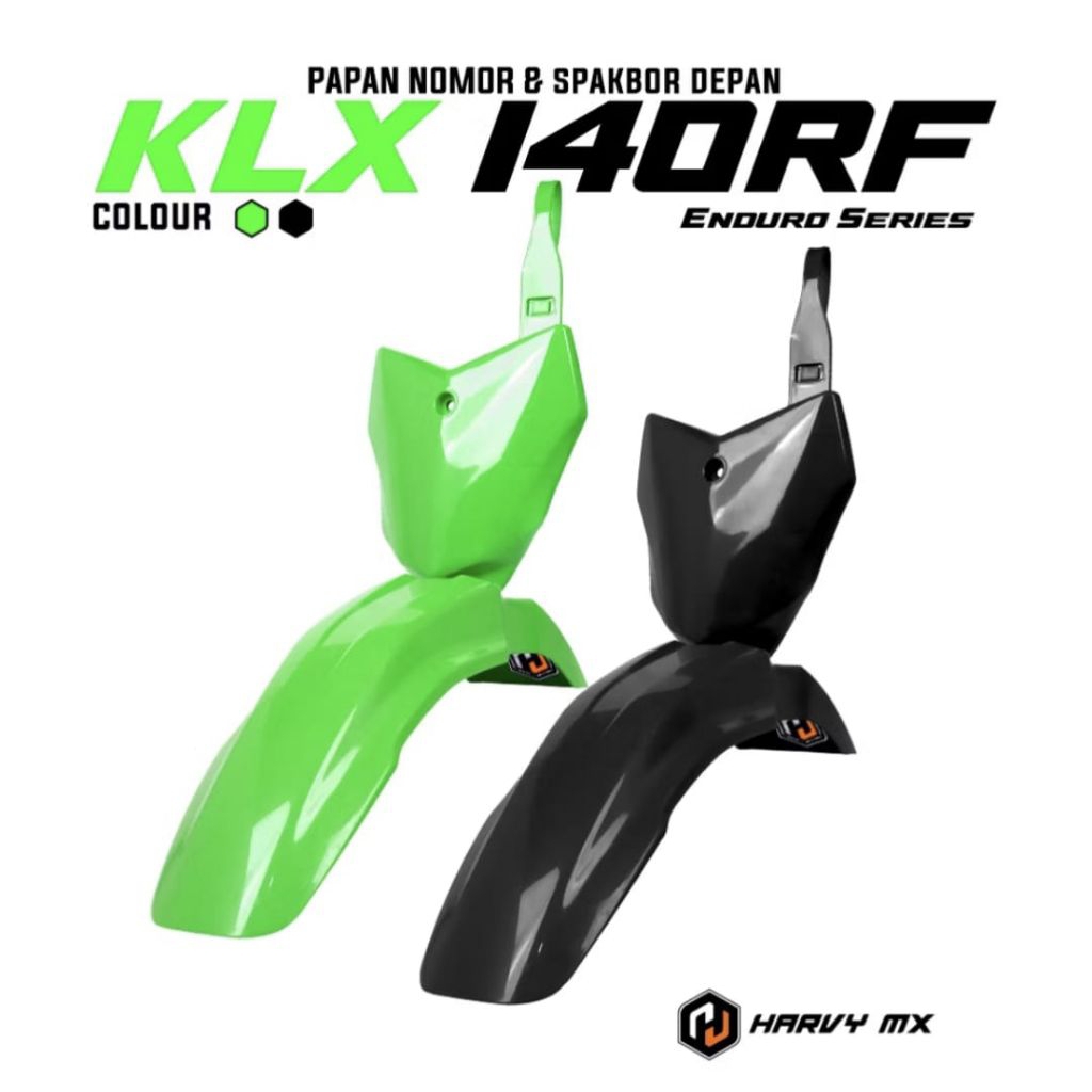SPAKBOR SLEBOR DEPAN PAPAN NOMOR PLAT NOMER KLX 140F HARVY MX