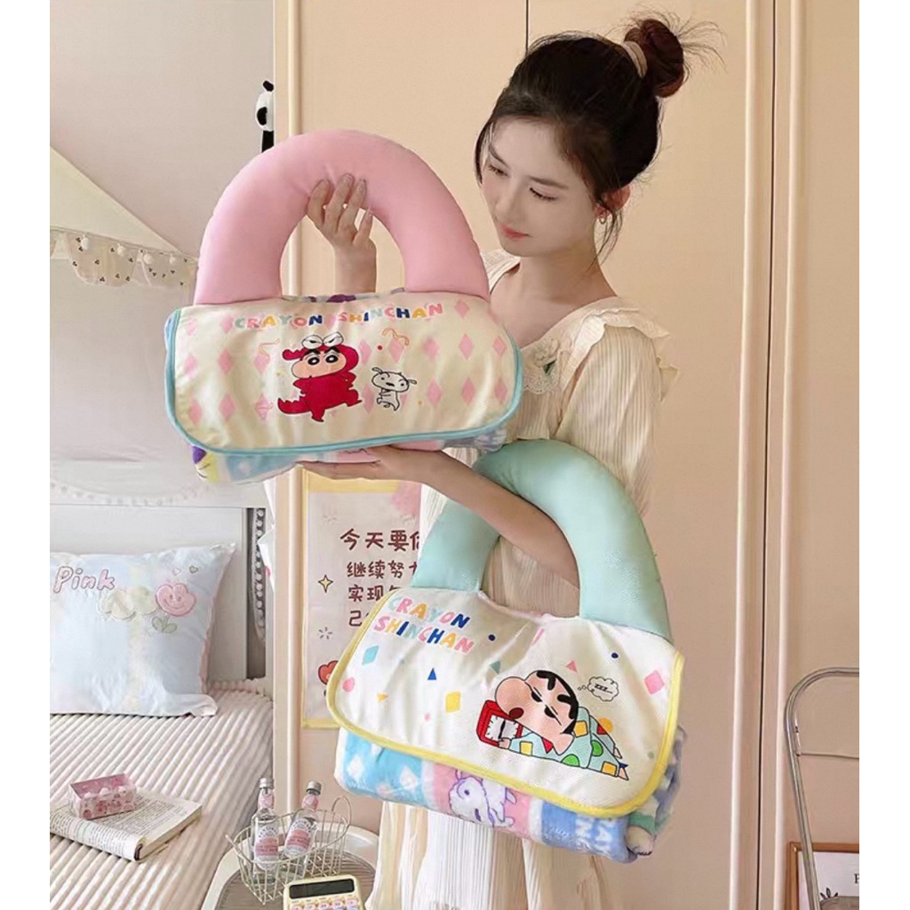 Balmut Shinchan Piyama Bantal Selimut Bentuk Tas Sinchan Piyama