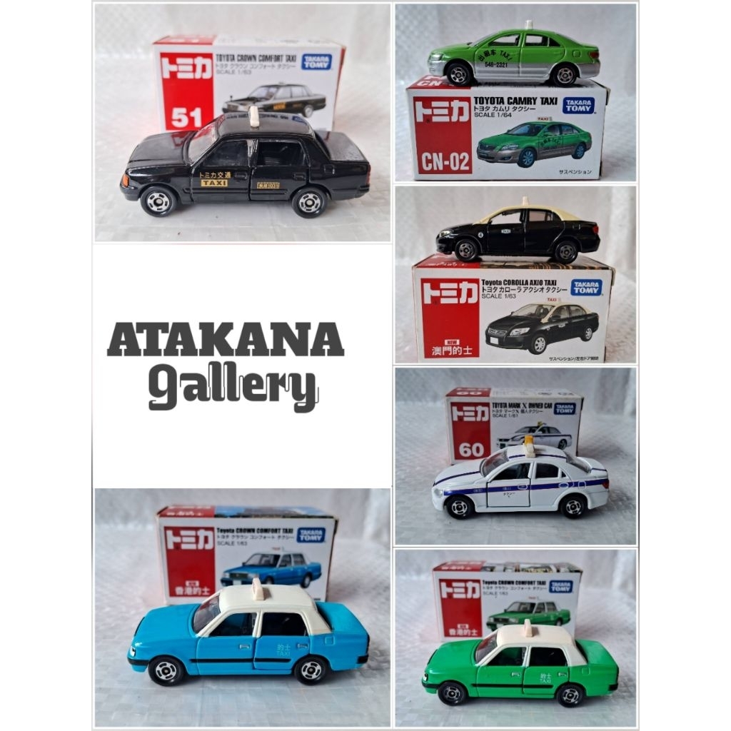Diecast / Mainan / mobilan / Miniatur Tomica TAXI - Take All 6 pcs