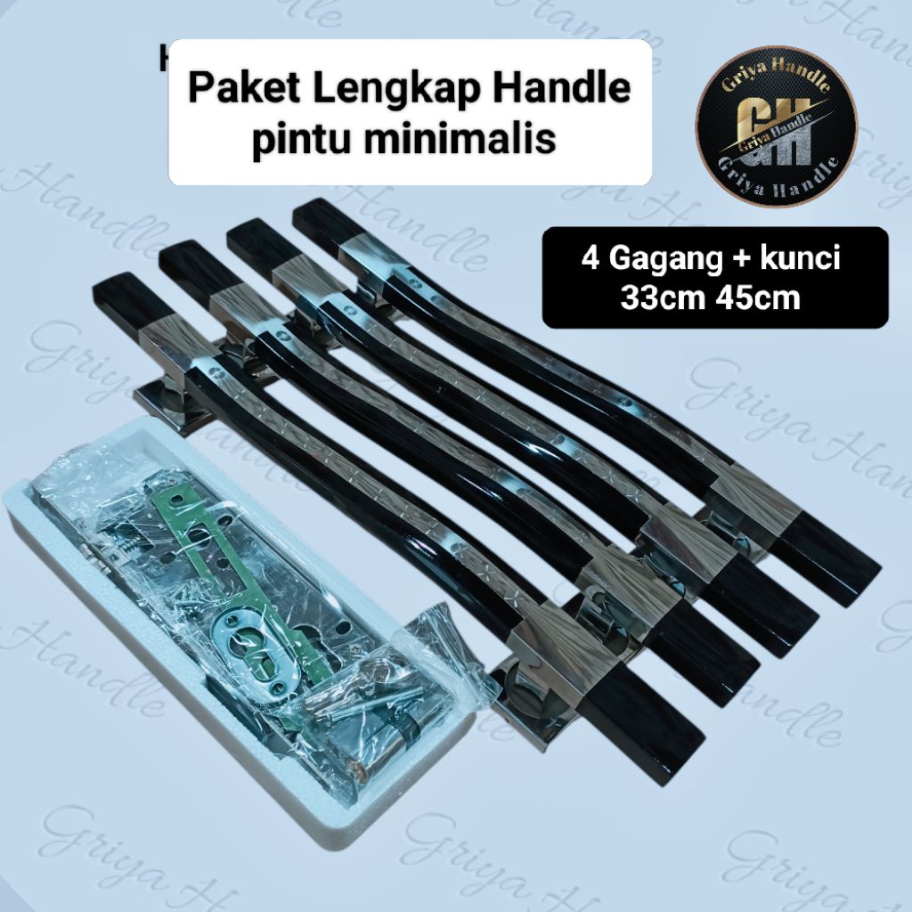 Model Baru handle pintu 1 set 4 biji kunci set gagang pintu rumah model kotak ES kobra tarikan pintu