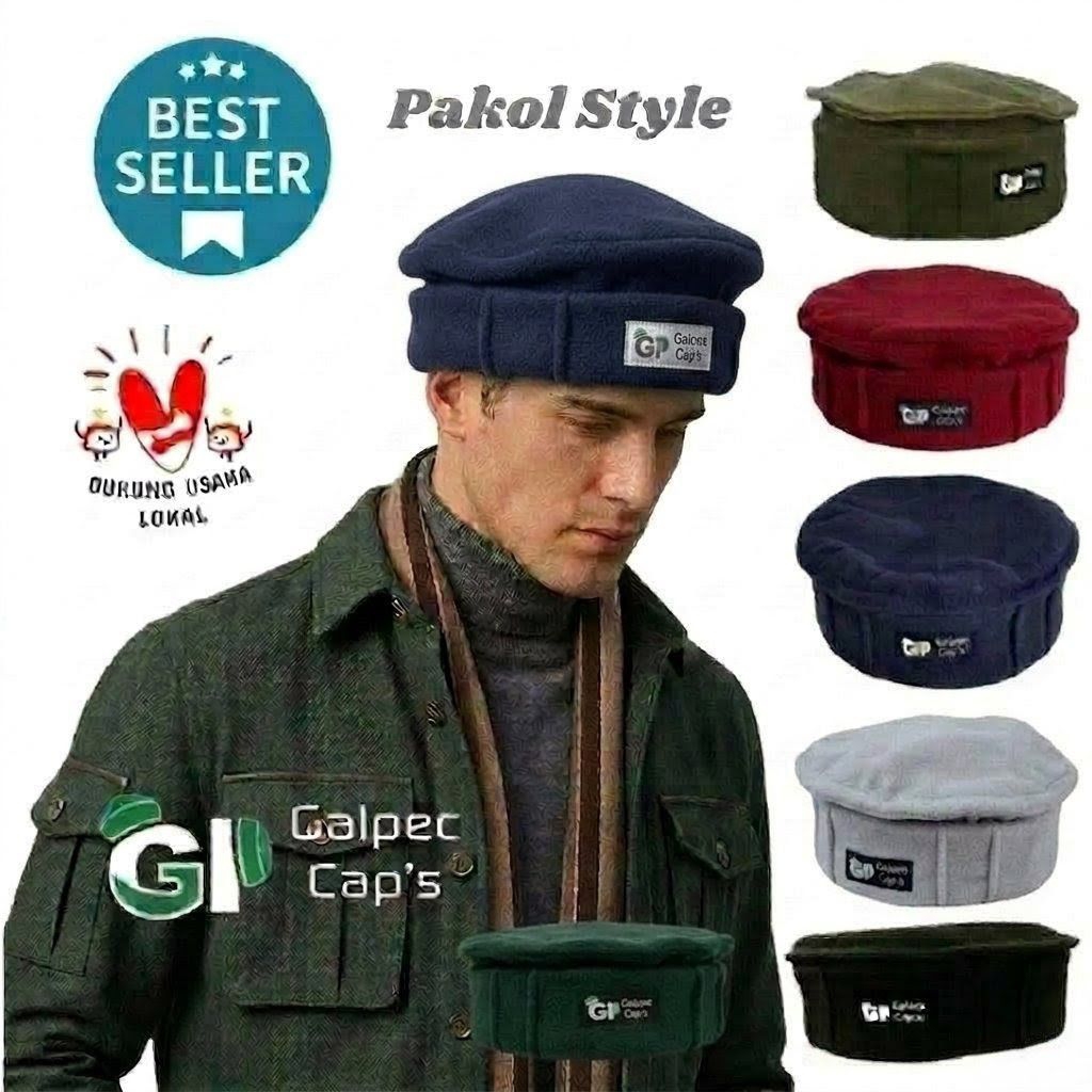 Peci Lipat Pakol / peci afgan / peci pakol / peci lipat / peci songkok / peci unik / tali ban / peci