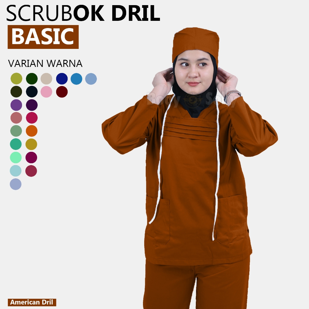 BAJU OK / BAJU OKA / SERAGAM MEDIS / BAJU PERAWAT / LENGAN PANJANG