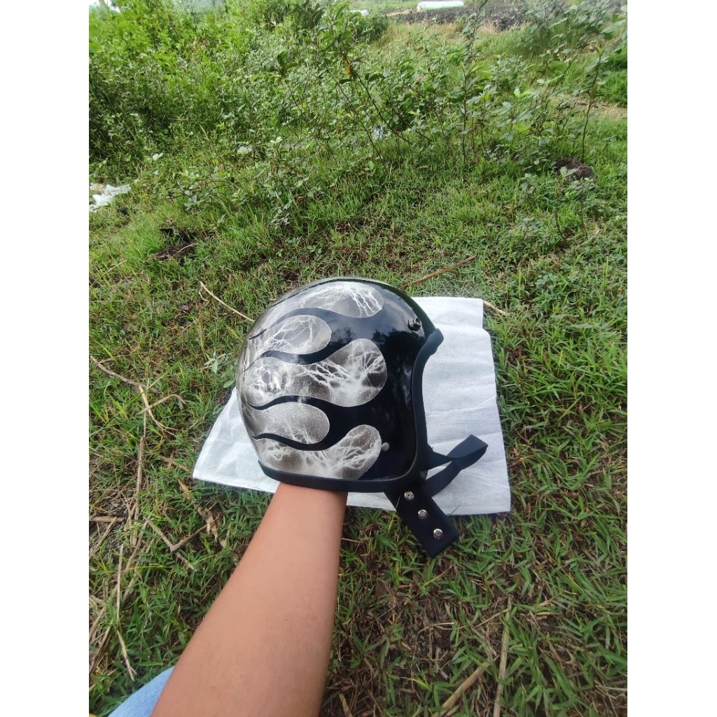 Helm Slim head Motif Patina Api Dewasa