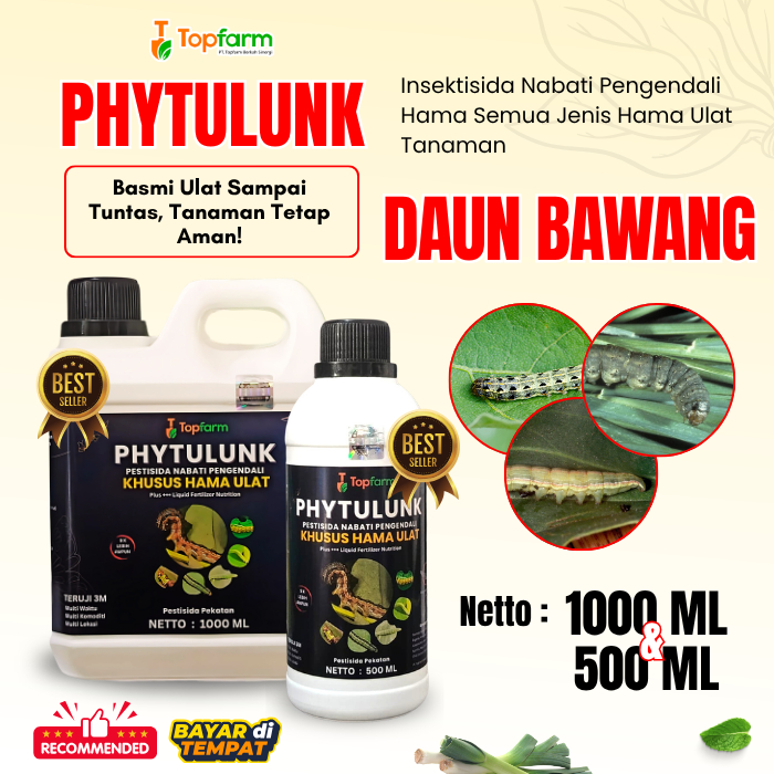 Insektisida Pembasmi Ulat Daun Bawang / Obat Hama Daun Bawang Ampuh / Obat Ulat Topfarm / Obat Sempr