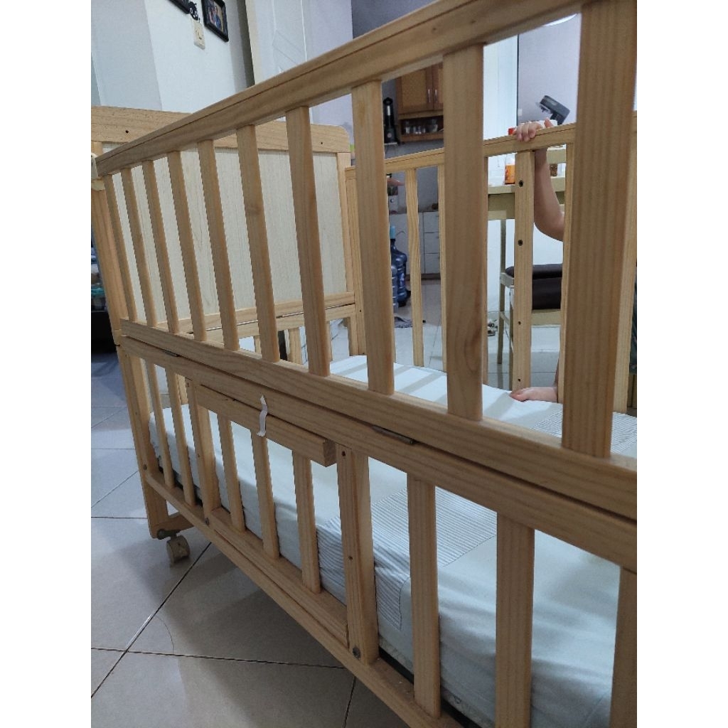 Box Bayi mininalis baby crib Prl Ranjang Bayi Kasur Baby Box Kayu