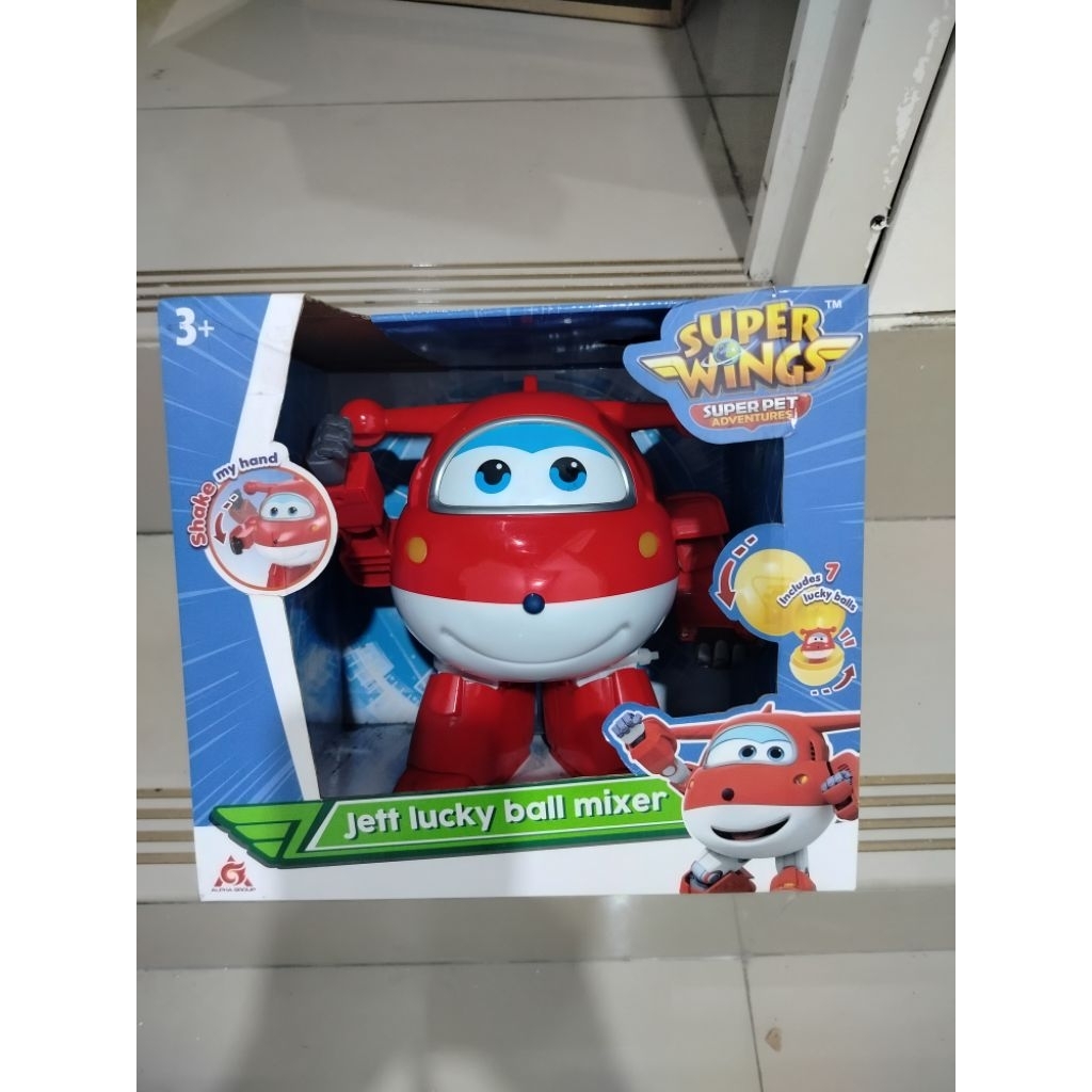 Super Wings Jett Lucky Ball Mixer Super Pet Adventures 7 Lucky Balls Mainan Anak