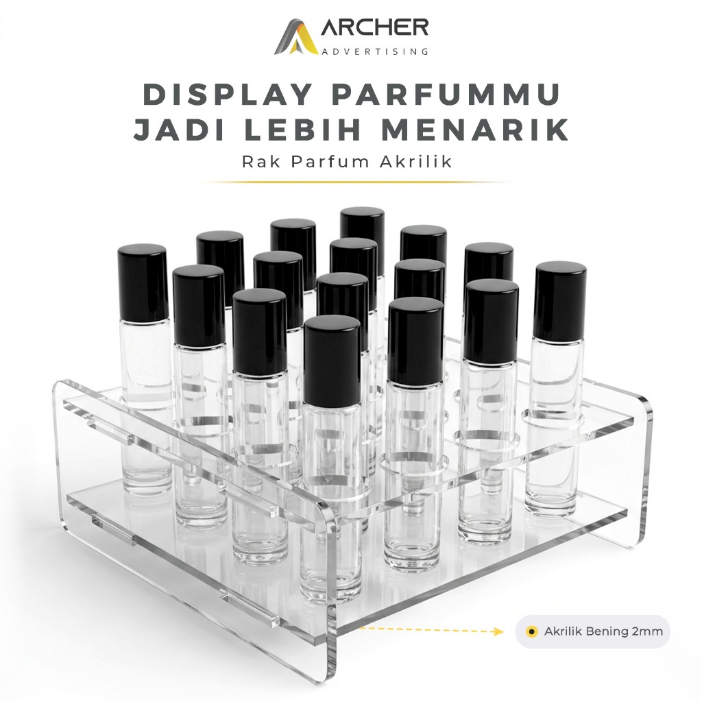 KOTAK DISPLAY PARFUM AKRILIK / RAK PARFUM ORGANIZER