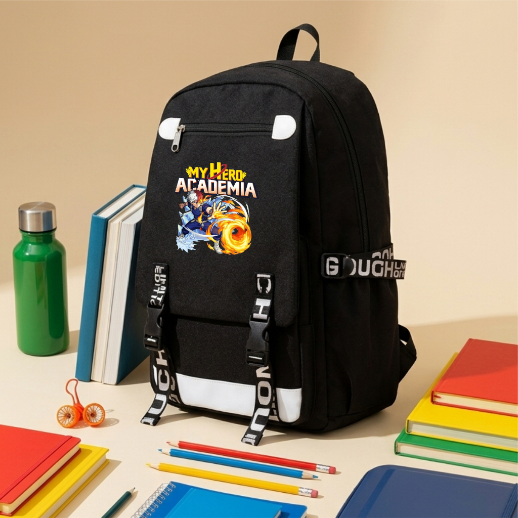 CATENZO - Tas Ransel Sekolah Anak Laki-Laki SD SMP Hero Academia Shoto Todoroki Desain Keren Bahan T