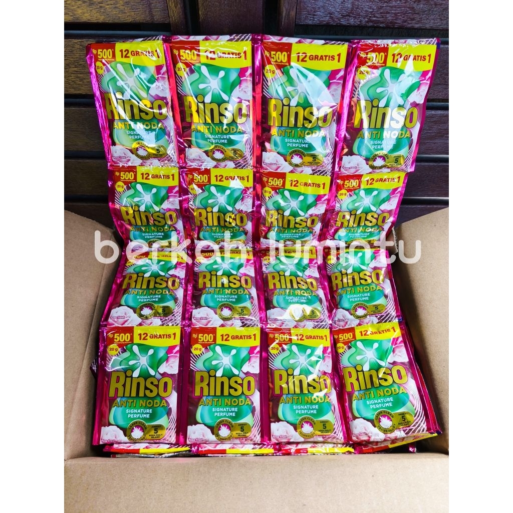 Rinso Cair Sachet 500 Isi 104 Sachet | Deterjen Laundry Cair Wangi Tahan Lama Hemat Grosir