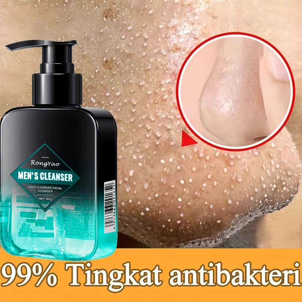 Pembersih Wajah Pria Pembersih Wajah Jerawat 160g Pemutih Wajah Pria Tungau Pembersih Jerawat Dan Ko