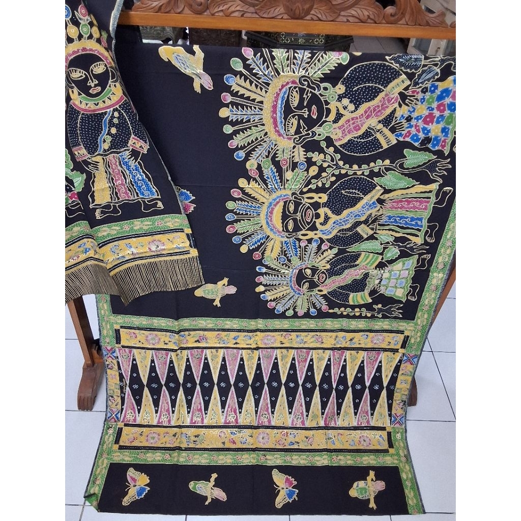 Kain Panjang Batik Motif Ondel Ondel/Kain Batik Ondel Ondel/Kain Batik Betawi/Kain Batik Icon Betawi
