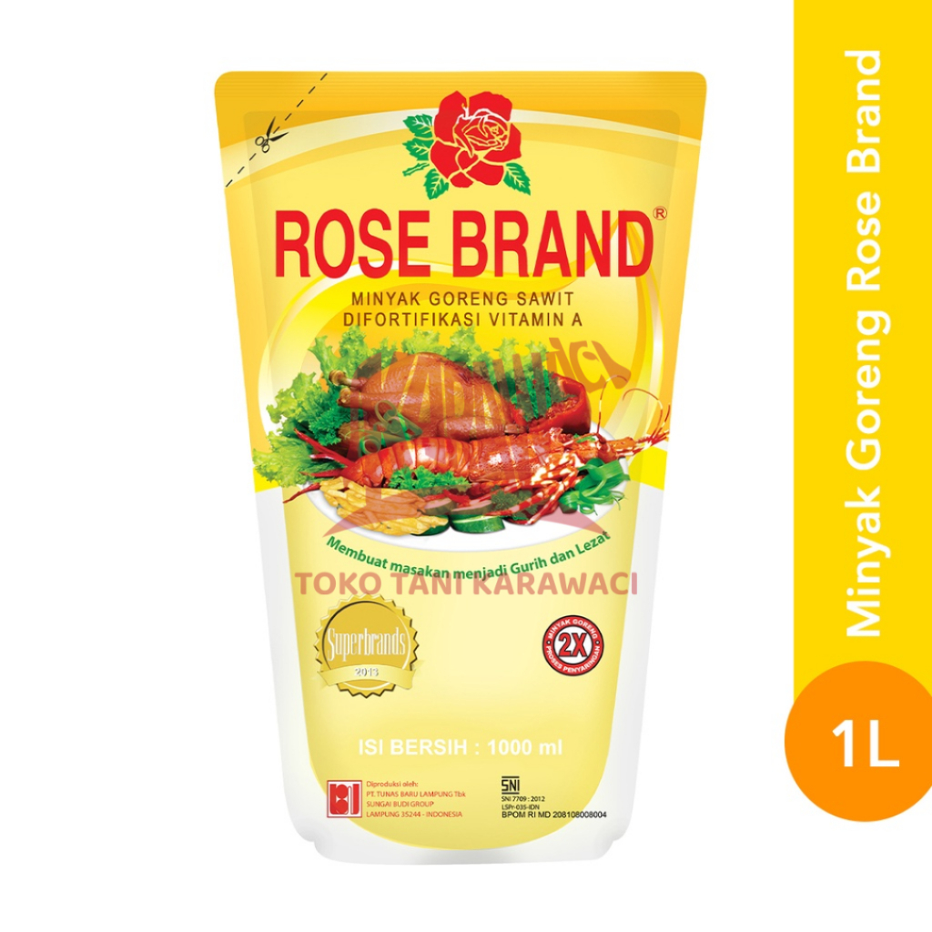 RR - MINYAK GORENG ROSE BRAND 1 LITER ISI 12 POUCH PER DUS