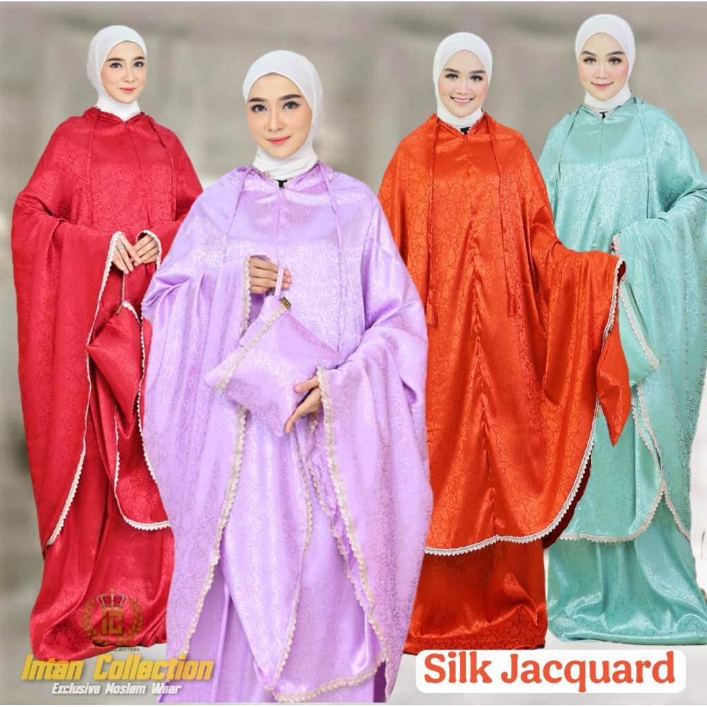 mukena Jacquard silk renda love