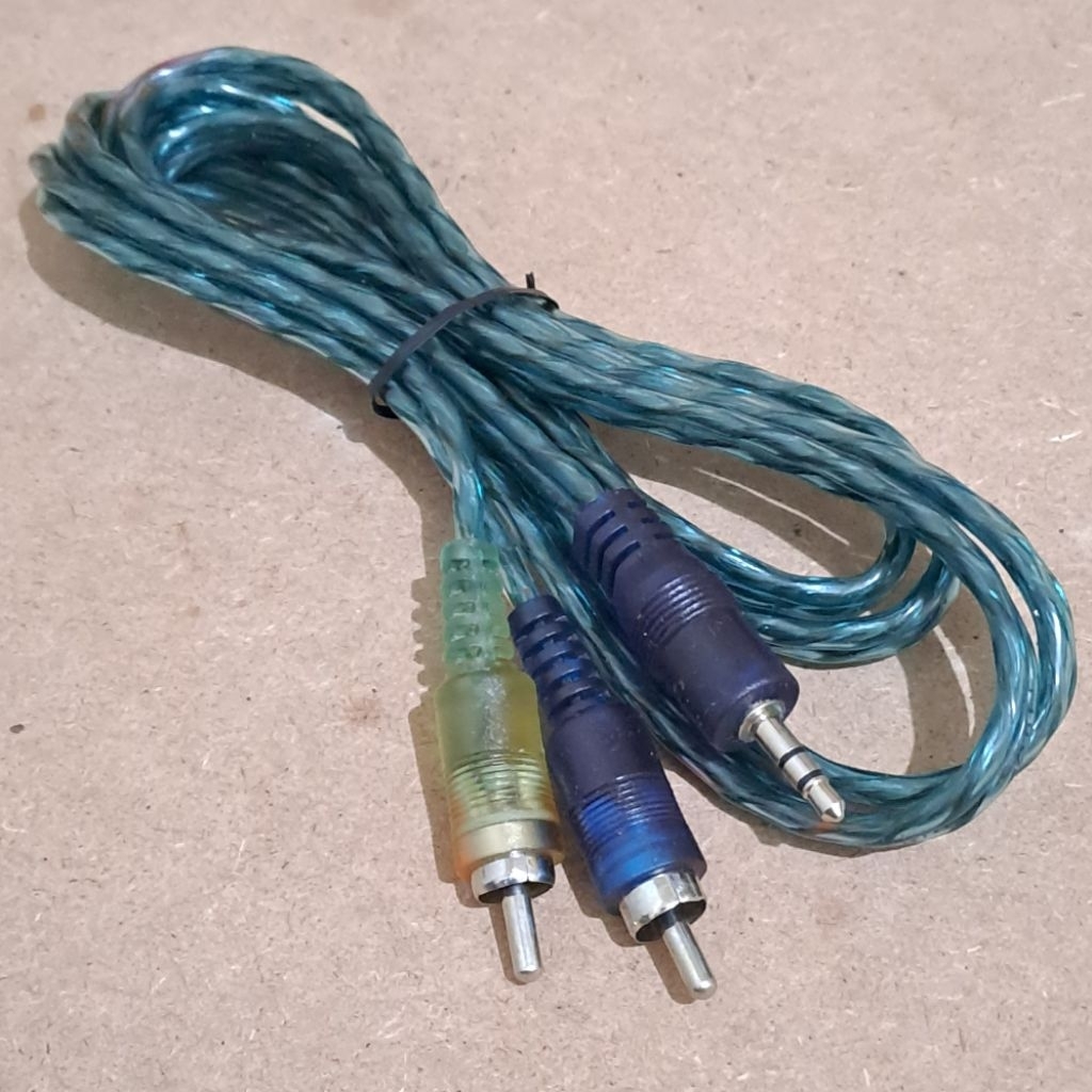 kabel rca 2 in 1 panjang 1.5m kabel av audio rca kabel