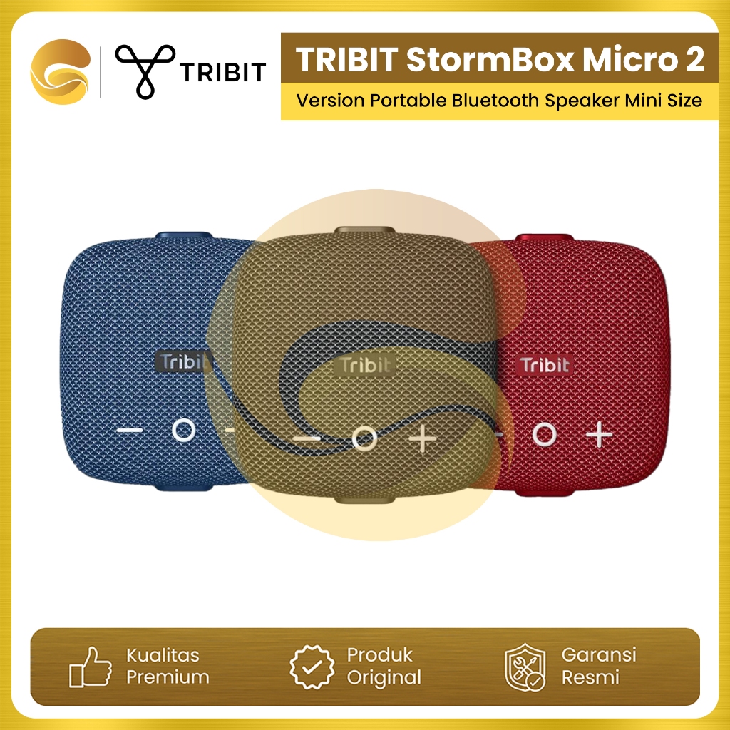 TRIBIT StormBox Micro 2 2025 Version Portable Bluetooth Speaker Mini Size 90dB Loud Sound Deep Bass 