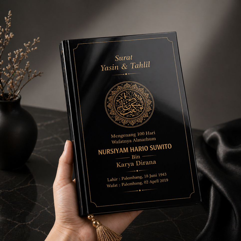 Buku Yasin Hardcover Custom Foto & Nama