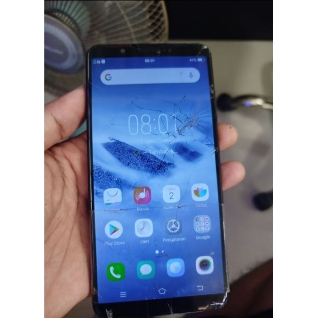 VIVO Y71 MESIN NORMAL TANPA POLA MINUS LAYAR RETAK