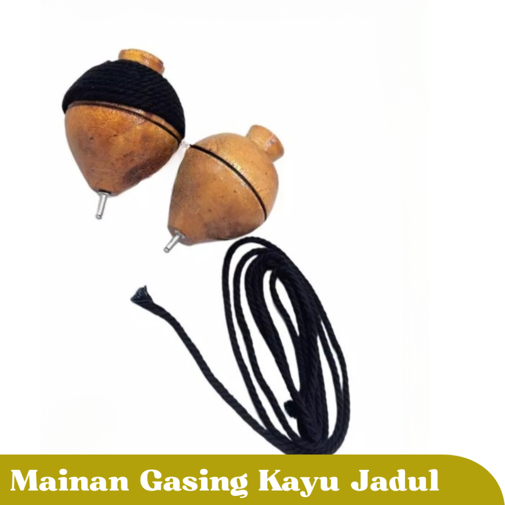 Mainan Gasing Kayu Tradisional Gangsing Panggal Kayu