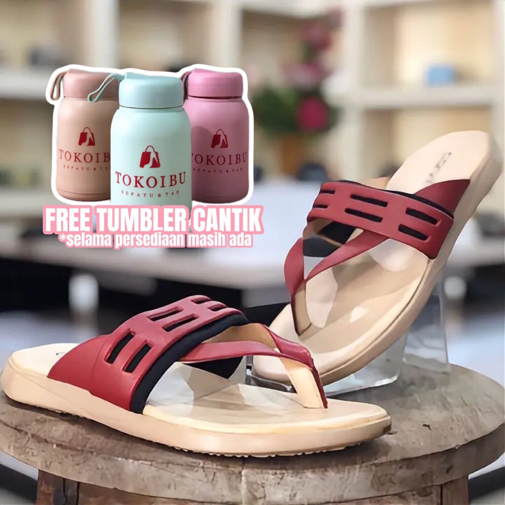 sandal cewe dewasa CARVIL / Greece L / red