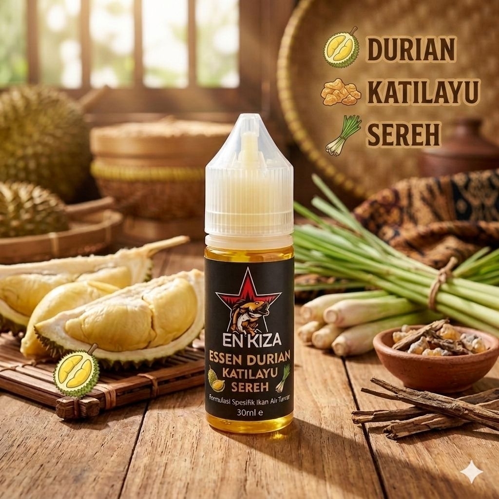 Essen oplosan durian katilayu sereh ikan mas patin bawal nila 15ml