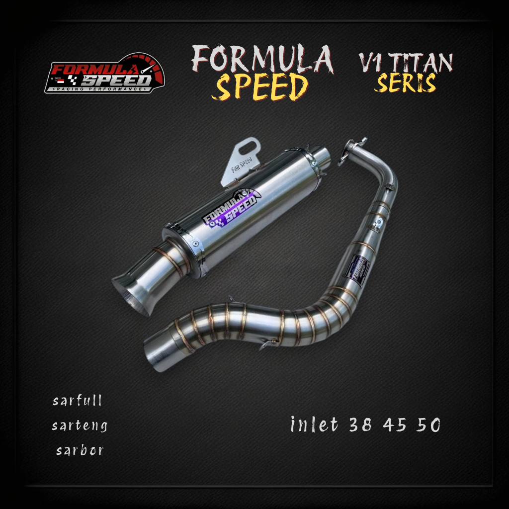 Knalpot Racing Original Formula Speed Fullset Non Samlong Titan V1 For Aerox Old Aerox New Vario New