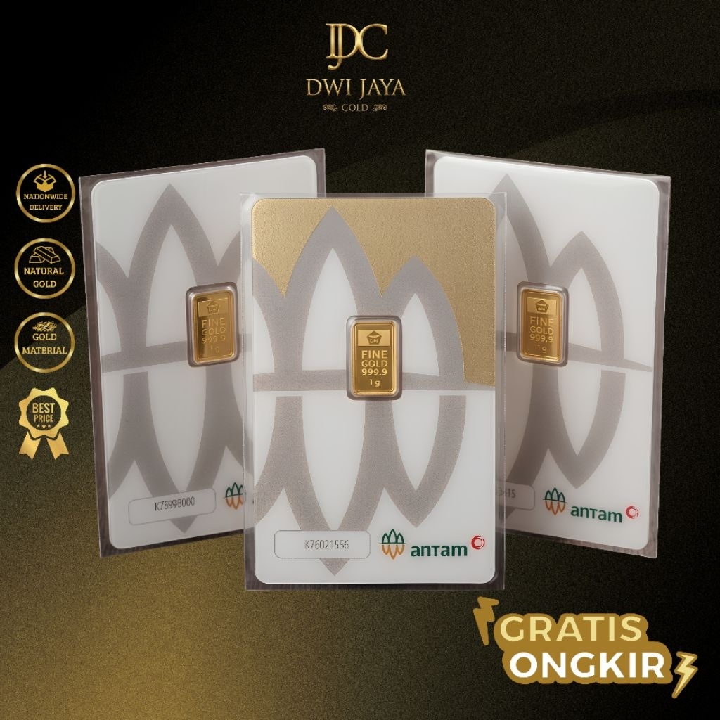 Emas ANTAM 1 Gram 999.9 | Emas Mini Cocok Investasi & Tabungan | Dwijaya Gold