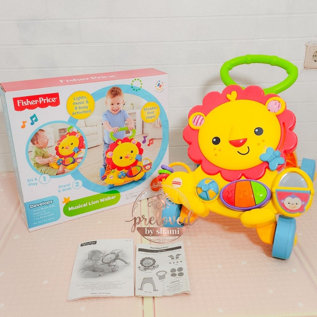 Preloved Fisher Price Musical Lion Walker Baby Walker