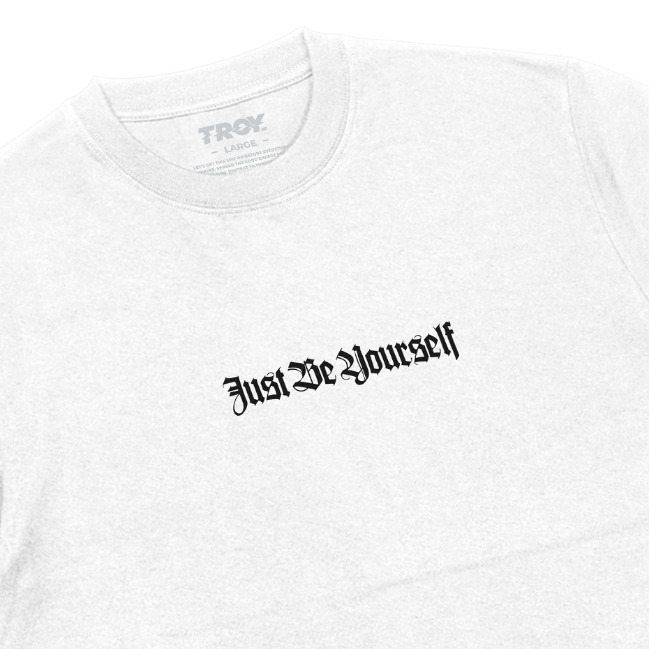 Troy Company Kaos Pria Lengan Pendek Putih - Be Yourself Tshirt White MTD 1519