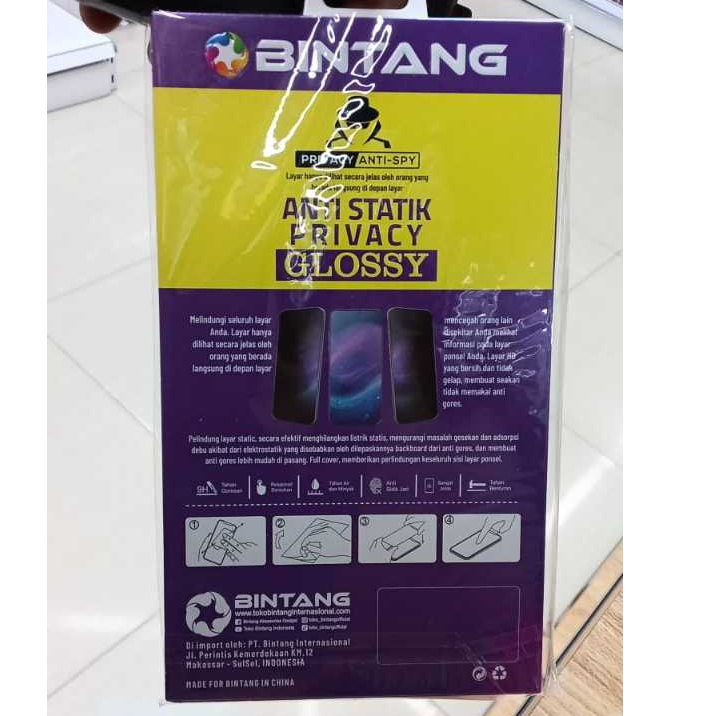 GORILLA GLASS ANTI STATIK PRIVACY INFINIX HOT 50I/HOT 50 5G/HOT 60/HOT 60I 4G/SMART 9/SMART 9 HD/SMA