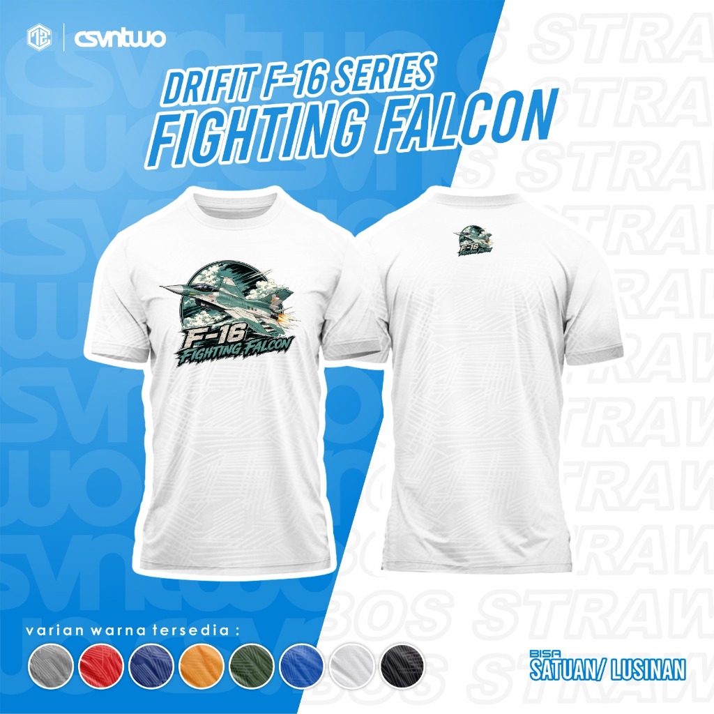 Kaos Dryfit Pesawat Tempur F-16 Fighting Falcon
