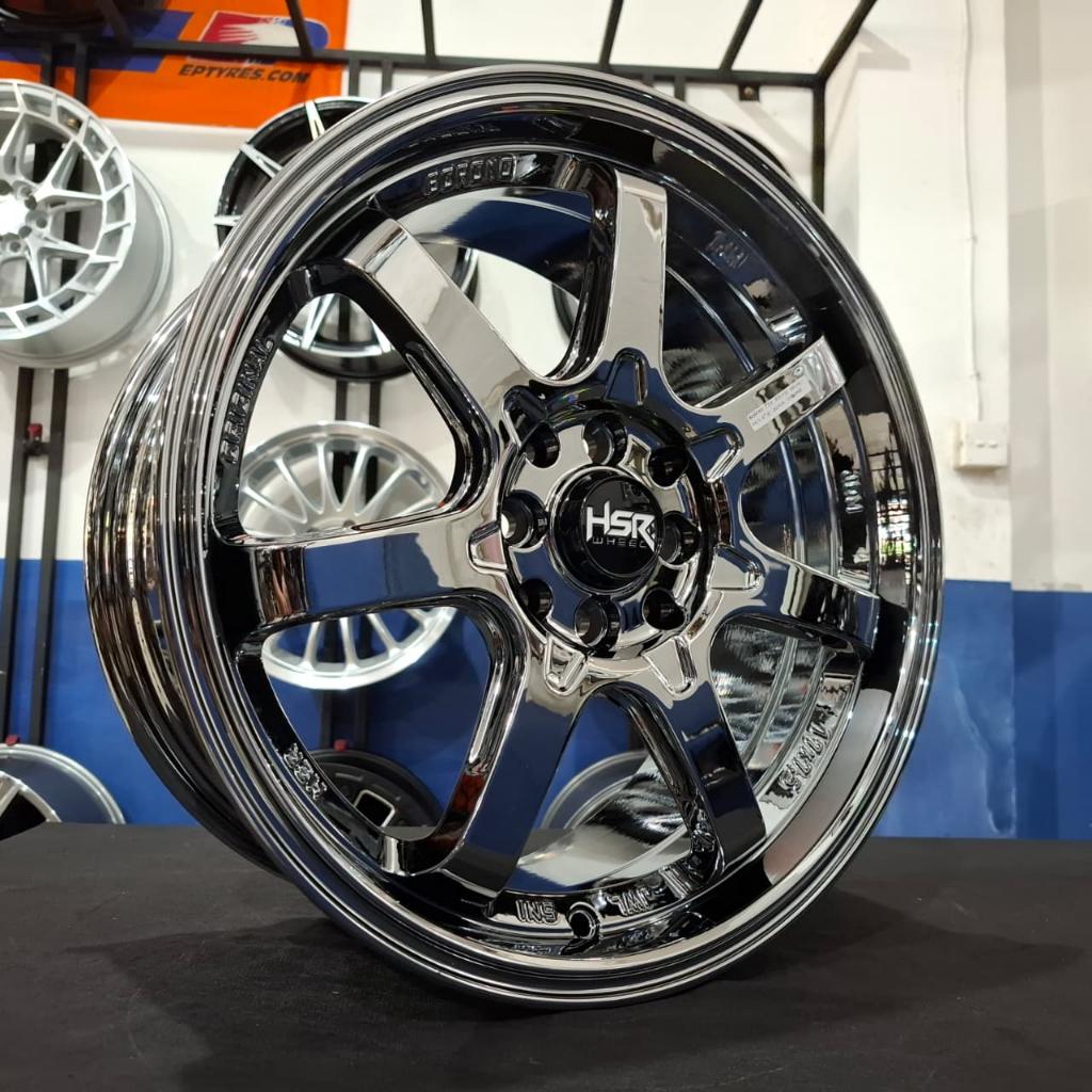 VELG BLACK CHROME RING 17 HSR TJH BUAT MOBIL YARIS RAIZE JAZZ MOBILIO CITY