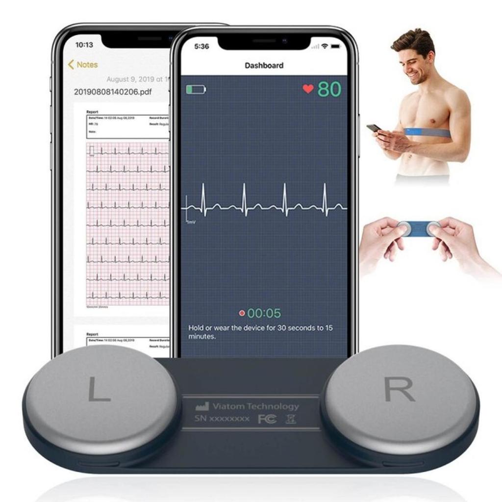 Wearable ECG Holter Heart Monitor Portable EKG Monitoring Bluetooth