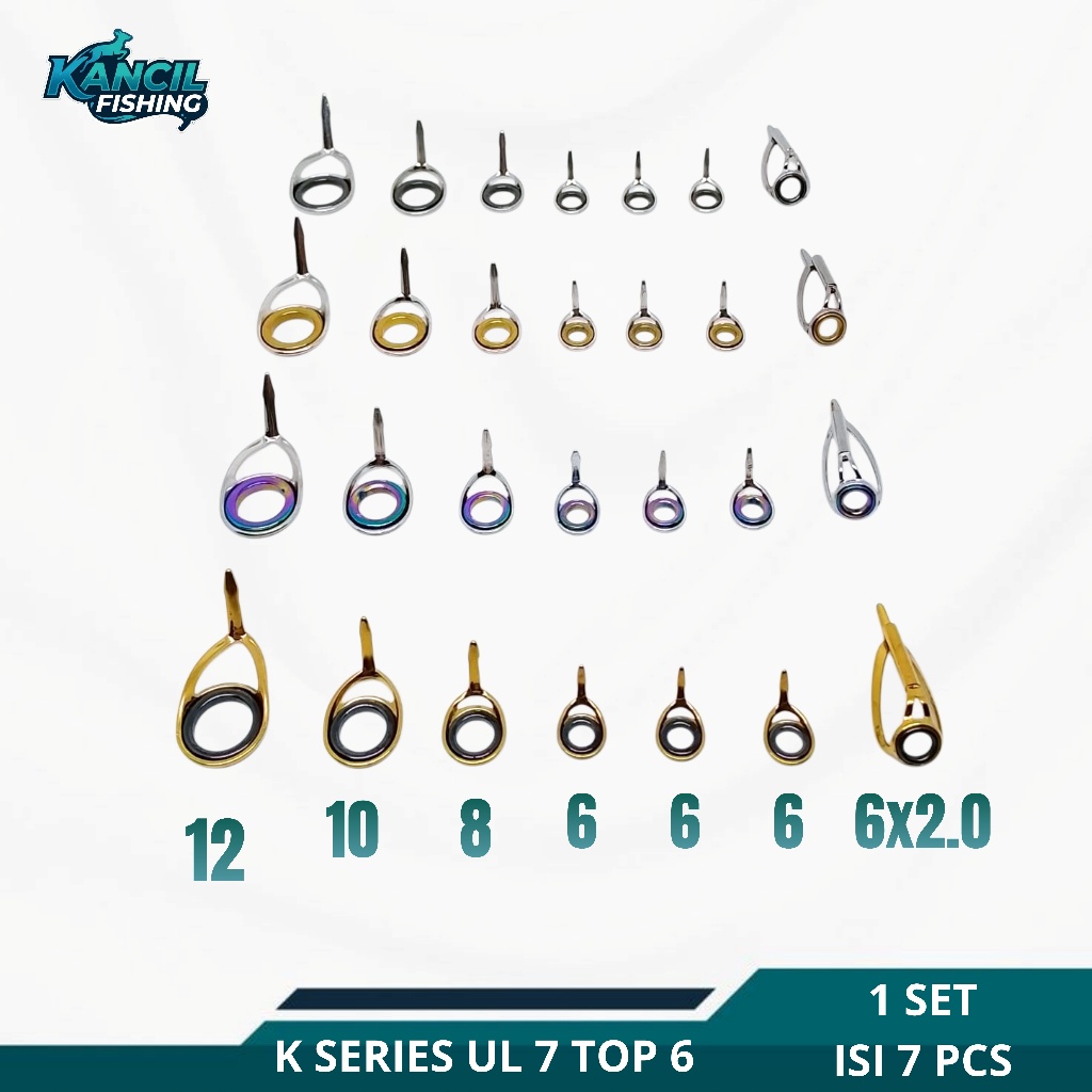 Ring Guide UL 1 Set isi 7 top 6 / Ring K SERIES Non Fuji Ultralight