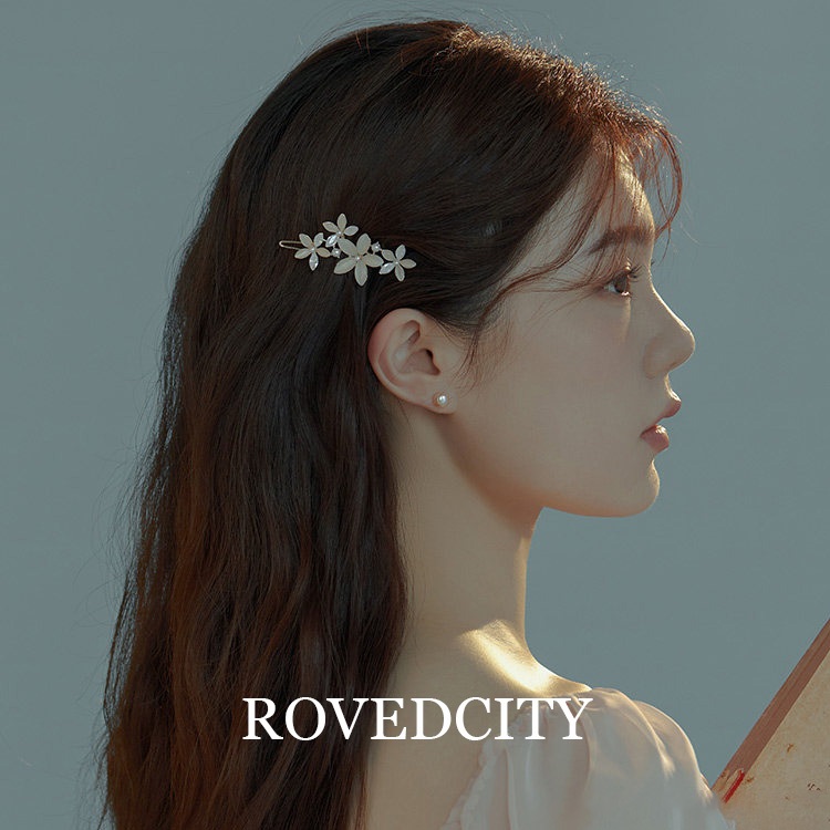 ROVEDCITY-Jepit rambut dahi mutiara trendi, aksesoris jepit rambut wanita kekinian anti rontok
