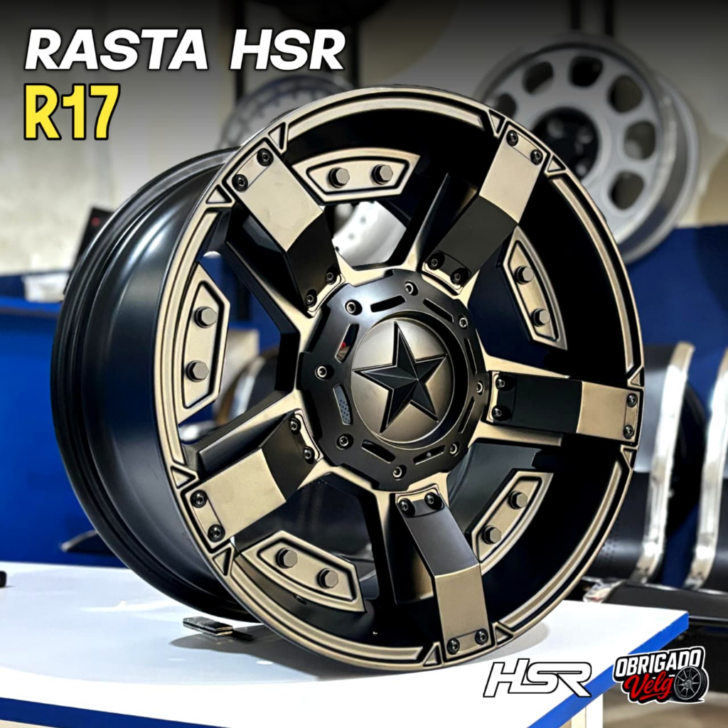 VELG OFFROAD R17 UNTUK FORTUNER PAJERO HILUX STRADA TRITON RING 17 HSR RASTA BLACK