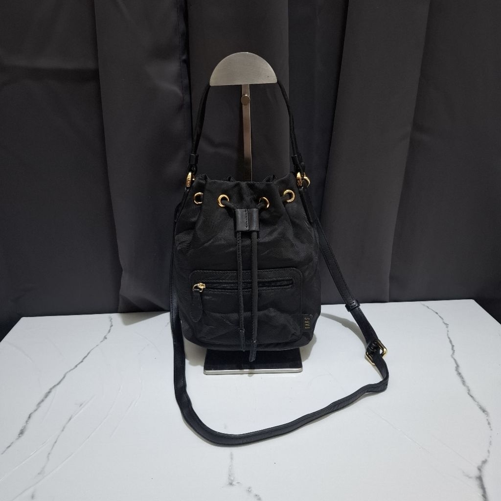 Daks Slingbag Serut Bucket Polyester mix Kulit Asli