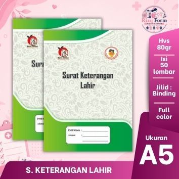 SURAT KETERANGAN LAHIR – UKURAN A5 | FULL COLOR | ISI 50 LEMBAR