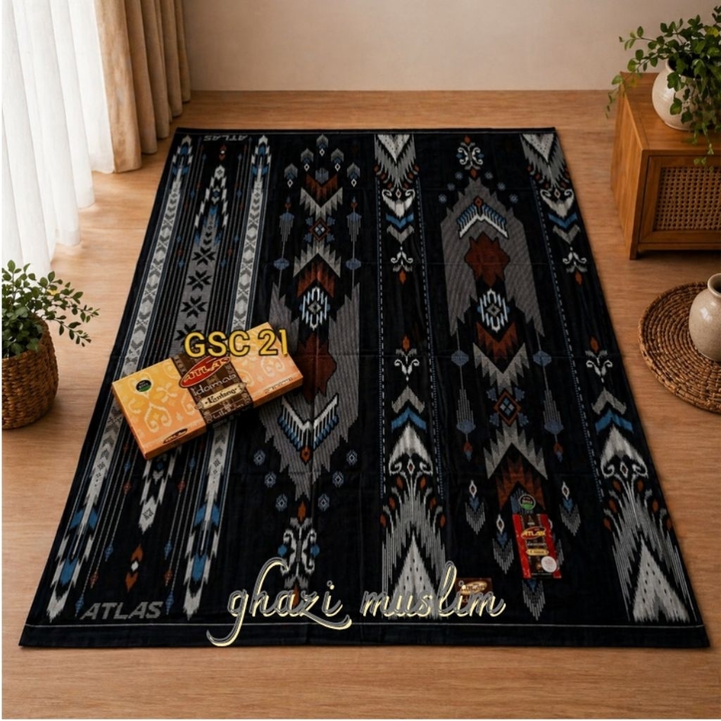 TERMURAH SARUNG ATLAS MOTIF BHS IDAMAN KEMBANG 555 / ATLAS IDAMAN HARMONI  BHS