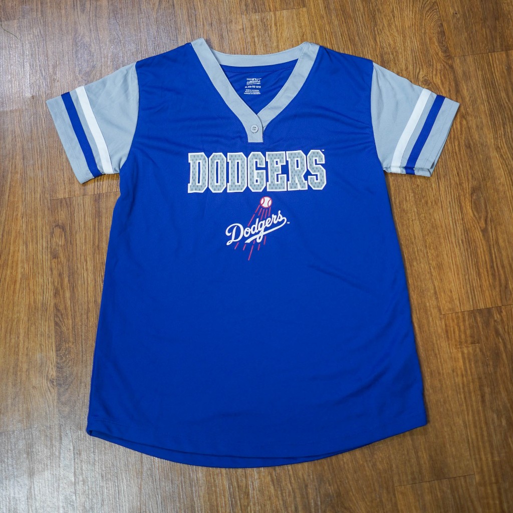 MLB Baseball Los Angeles Dodgers Girls Henley Jersey