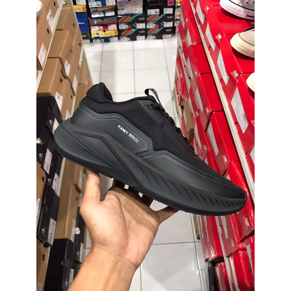 BIG SALE KANKY ORIN  FULL BLACK ORIGINAL SEPATU SEKOLAH/KANTOR/KAMPUS