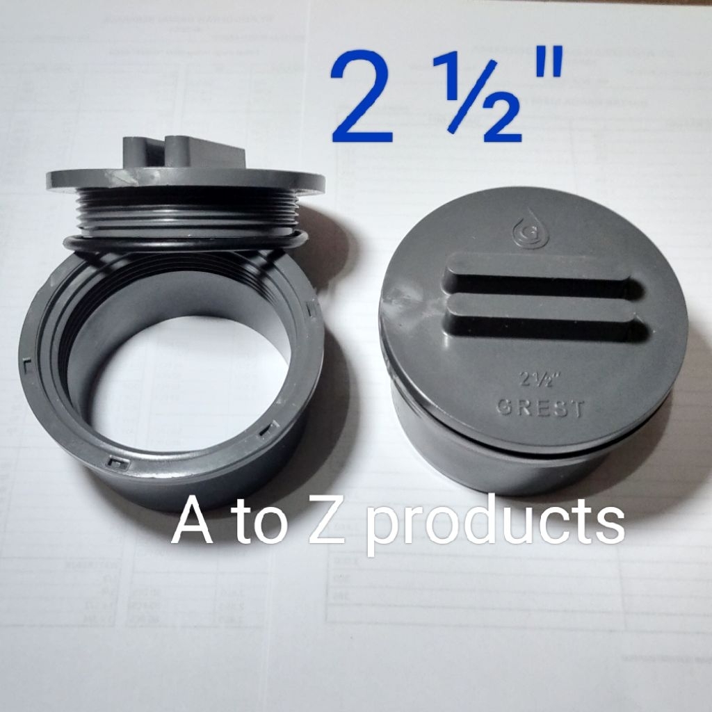 tutup pipa/dop drat 2 1/2"/tutup septipteng 2,5 in/clean out/CO pvc 2 1/2 inch