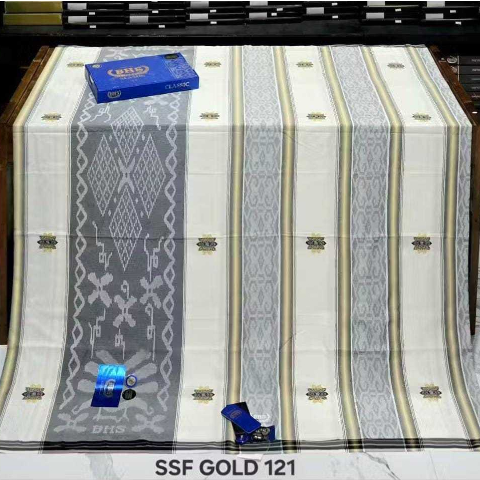 Sarung Dewasa BHS Classic Gold -Motif  SSF, Kualitas Premium Halus Lembut Sarung Mewah  BHS ORIGINAL
