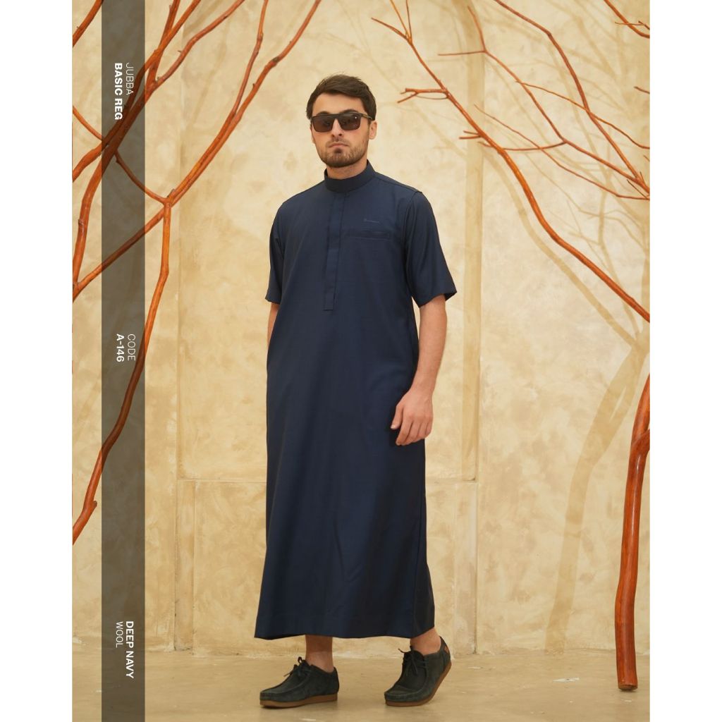 SAMASE Jubba Basic A146 Jubah Pria Regular Dewasa Lengan Pendek