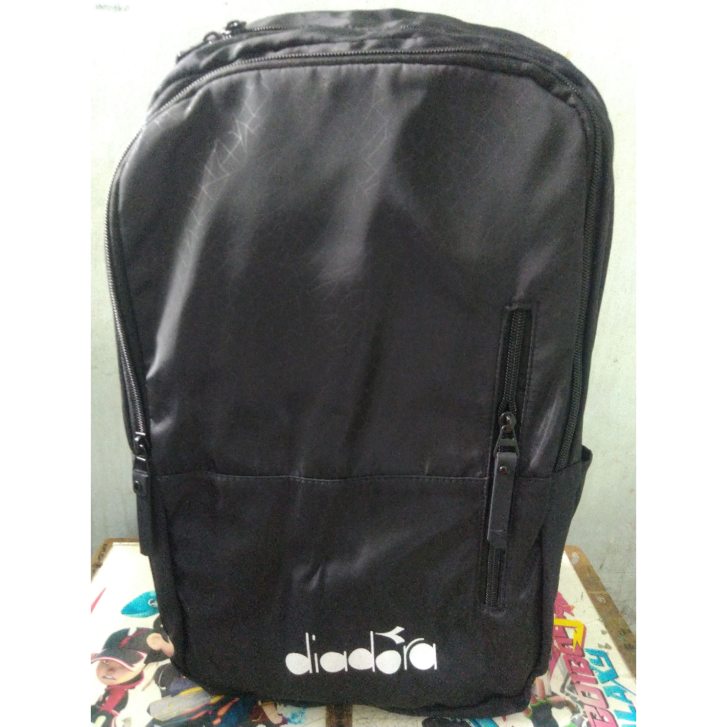 Backpack Diadora Black Navy Blue Original
