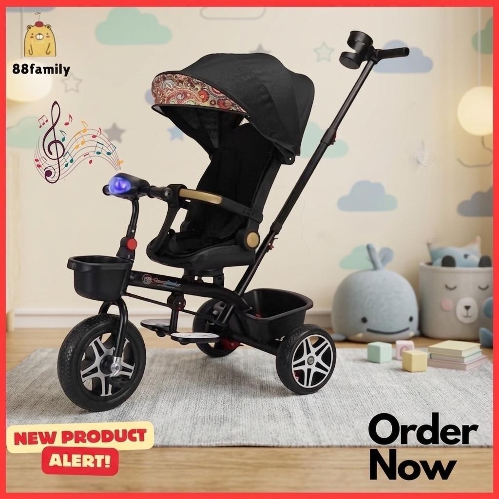 Sepeda 3 in 1 Anak Tricycle Sepeda Roda Tiga Multifungsi Bayi 1 Tahun