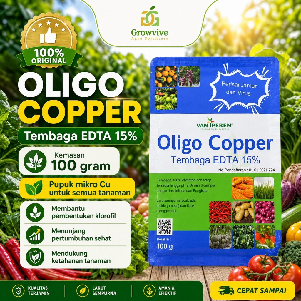 Tembaga Fungisida (Oligo Cu Edta) 100 gram