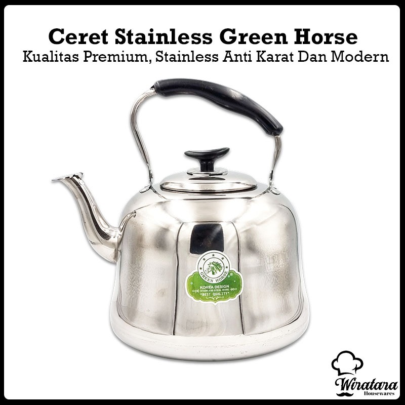 HORSE Teko Siul Ceret Bunyi Stainless Premium | Masak Air Panas | Whistling Kettle | Ketel